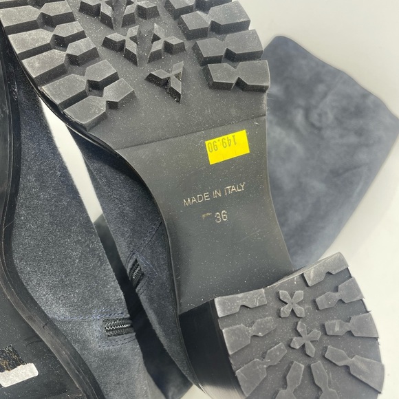 Roberto Festo Blue/ grey suede Heeled Boots made in Italy size 36 - Picture 12 of 16